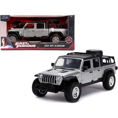 Jada Toys Jada 1-24 Scale Fast & Furious Series 2020 Jeep Gladiator Pickup Truck Silver & Black Top Diecast Mo