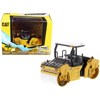 Diecast Masters Cat Caterpillar Cb-13 Tandem Vibratory With Rops Play & Collect Series 1 By 64 Scale
