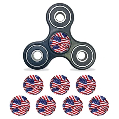 Mightyskins Vinyl Decal Skin For Fidget Spinner Center Cap, Patriot - Pack Of 8