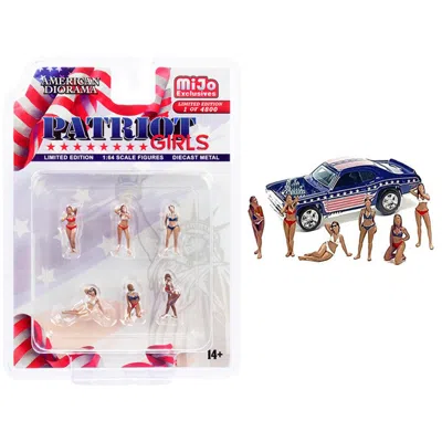 American Diorama 0.5 X 1 In. 1-64 Scale Diecast Patriot Girls Diecast Figurines Set Limited Edition To Worldwide Mode