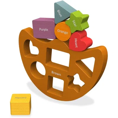 Beginagain Shapes & Colors Balance Boat, Rubberwood - Assorted Color