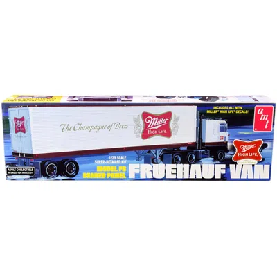 Amt Skill 3 Model Kit Fruehauf Fb Beaded Panel Van Trailer Miller 1-25 Scale Model Car
