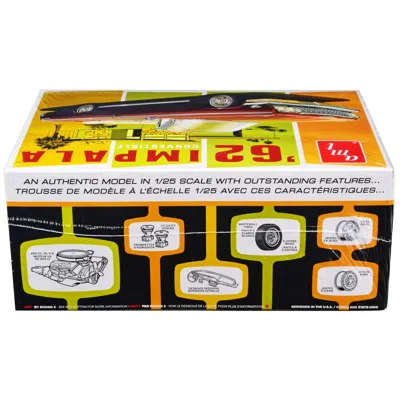 Amt Skill 2 1962 Chevrolet Impala Convertible 1 By 25 Scale Model Kit