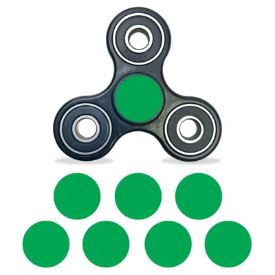 Mightyskins Vinyl Decal Skin For Fidget Spinner Center Cap, Solid Green - Pack Of 8
