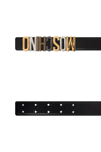 Moschino Cinrua With Logo In Black