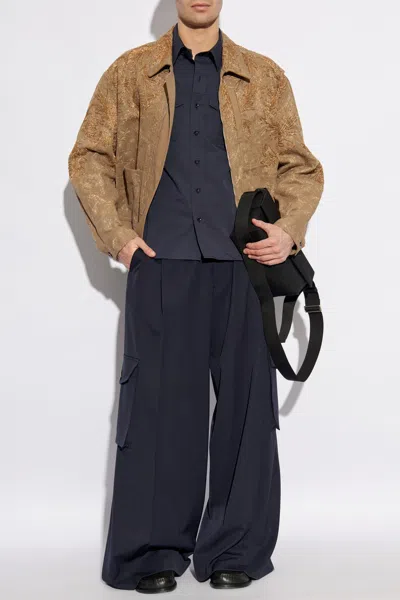 Dries Van Noten Piers Cargo Pants In Blue
