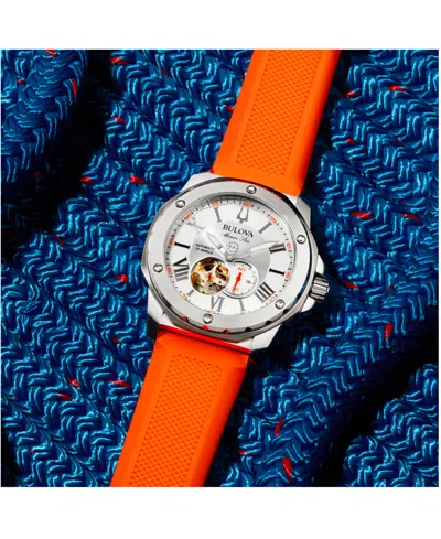 Bulova Mens Watch In Orange,white