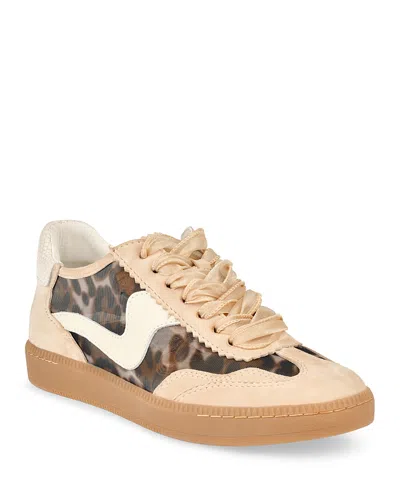 Dolce Vita Notice Mesh Sneakers Lt Leopard Mesh In Brown
