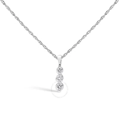 Haus Of Brilliance Silver 0.15 Ct. Tw. Lab-grown Diamond Pendant Necklace In White