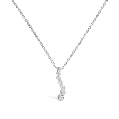 Haus Of Brilliance Silver 0.25 Ct. Tw. Lab-grown Diamond Pendant Necklace In White