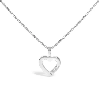 Haus Of Brilliance Silver 0.25 Ct. Tw. Lab-grown Diamond Pendant Necklace In White