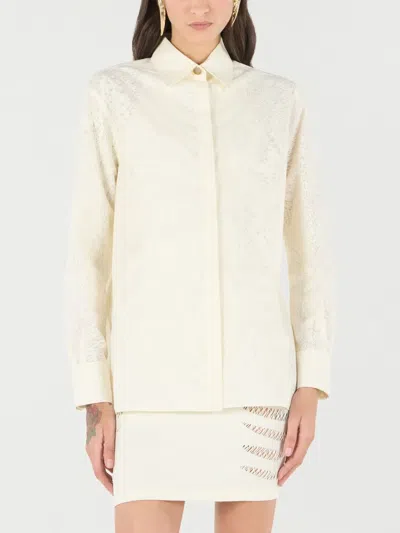 Roberto Cavalli Python-print Shirt In Neutrals