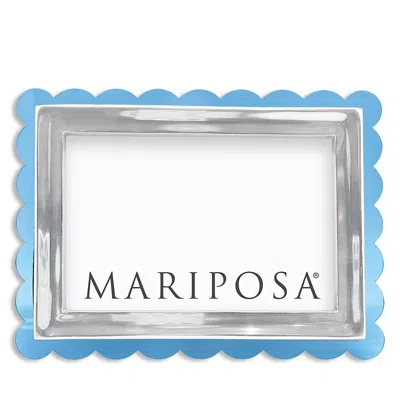 Mariposa Acrylic Scallop Frame, 4" X 6" In Light Blue