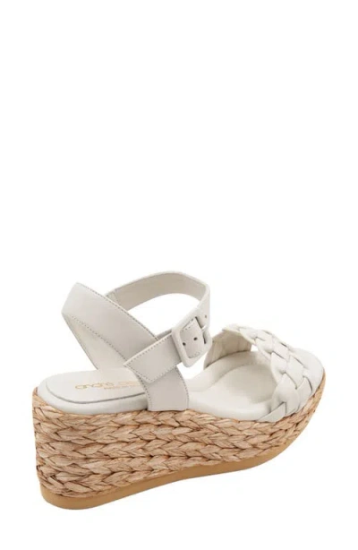 Andre Assous Cecilia Platform Wedge Sandal In Off White