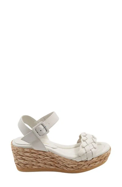 Andre Assous Cecilia Platform Wedge Sandal In Off White