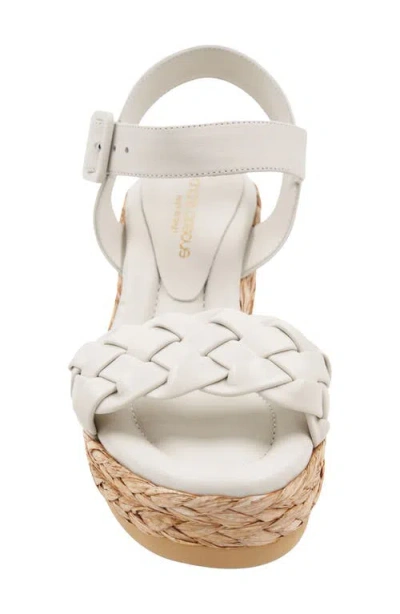 Andre Assous Cecilia Platform Wedge Sandal In Off White