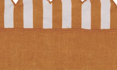 Misette Set Of 4 Scalloped Linen Placemats In Amber