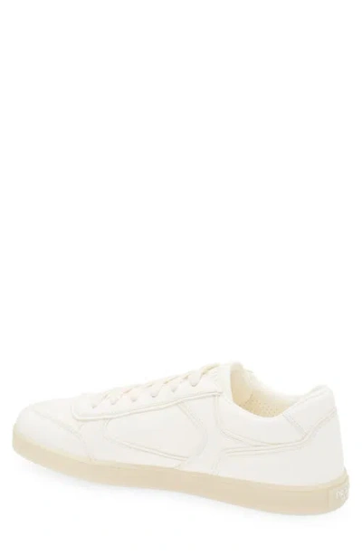 Prada White Leather Downtown Sneakers In Avorio