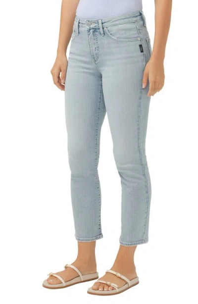 Silver Jeans Co. Women's Isbister High Rise Ankle Straight Leg Luxe Stretch Jeans In Indigo