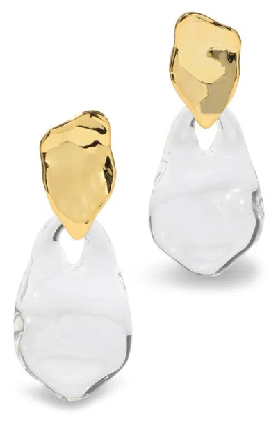 Alexis Bittar Liquid Lucite Wafer Earrings In No Color