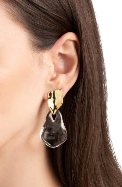 Alexis Bittar Liquid Lucite Wafer Earrings In No Color