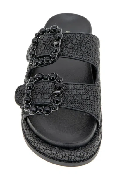 Bcbgeneration Bexxi Raffia Sandal In Black