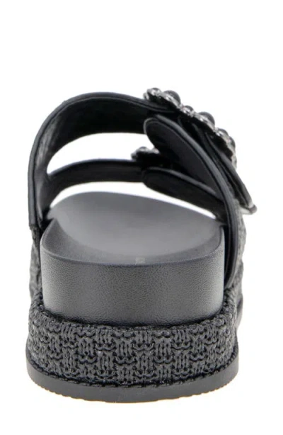 Bcbgeneration Bexxi Raffia Sandal In Black