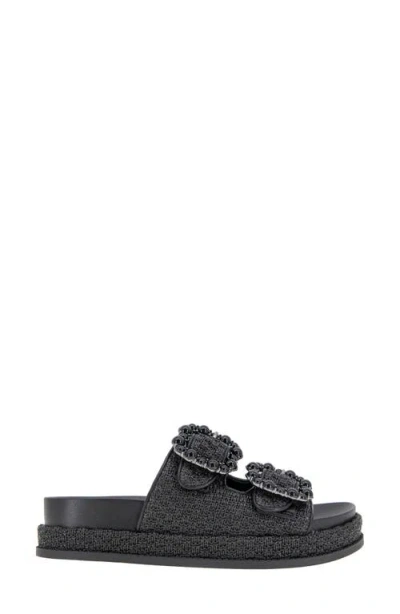 Bcbgeneration Bexxi Raffia Sandal In Black