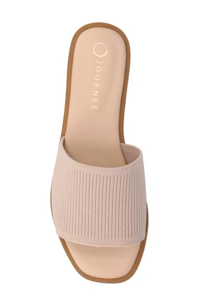 Journee Collection Journee Women's Prisilla Medium And Wide Width Flat Sandals In Blush