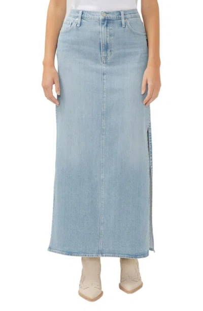 Silver Jeans Co. Women's Side Split Denim Maxi Skirt In Indigo
