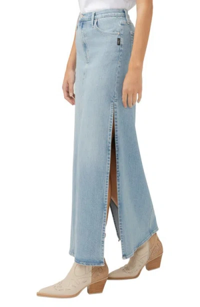 Silver Jeans Co. Women's Side Split Denim Maxi Skirt In Indigo