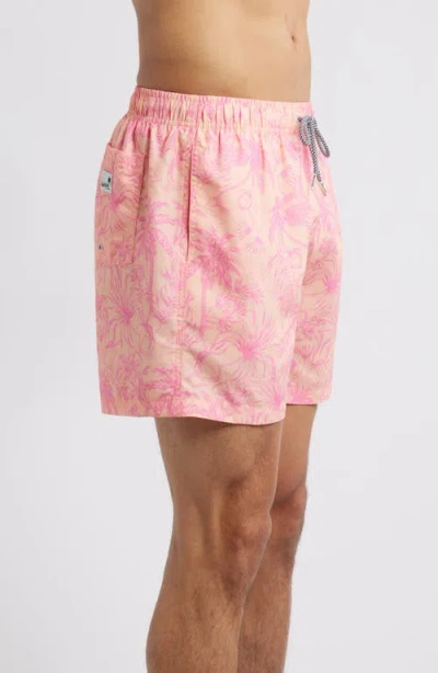 Boardies Peach Please Mid Length Swim Trunks In Peach