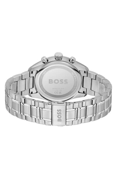 Hugo Boss Boss Grand Prix 44 Watch Silver In Metallic