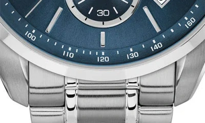 Hugo Boss Boss Grand Prix 44 Watch Silver In Metallic