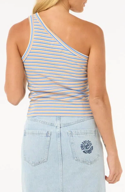 Rip Curl Las Dalias One Shoulder Tank In Blue