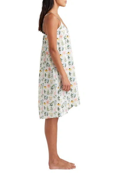 Papinelle Delphine Strappy Cotton Sateen Nightgown In White