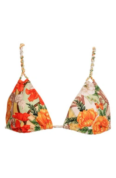 Agua Bendita Nury Ete Triangle Bikini Top In Multicolor