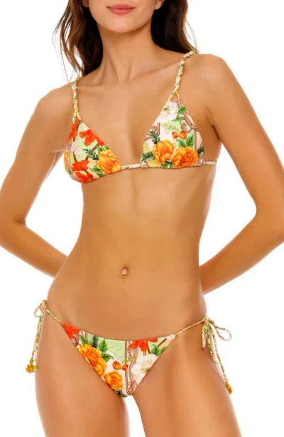 Agua Bendita Nury Ete Triangle Bikini Top In Multicolor