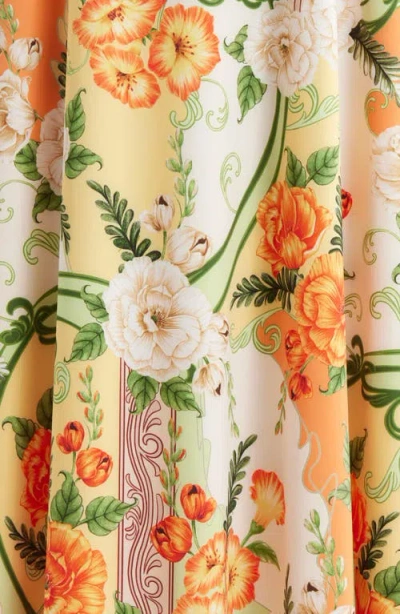 Agua Bendita Arista Ete Strapless Maxi Cover-up Dress In Green Multicolor