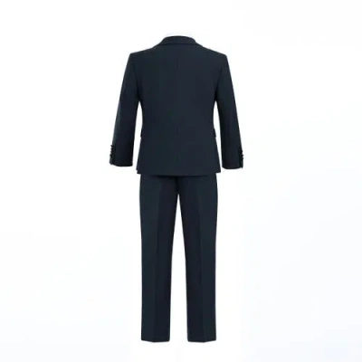 Moustache Peak Lapel Suit Set In Navy