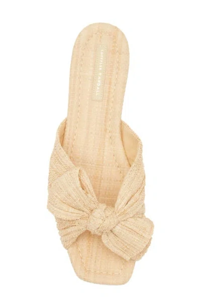 Loeffler Randall Daphne Pleated Knot Flat Sandals In Natural