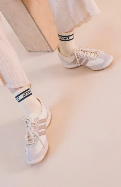 Poplinen Stay Soft Organic Cotton Stripe Socks In Navy