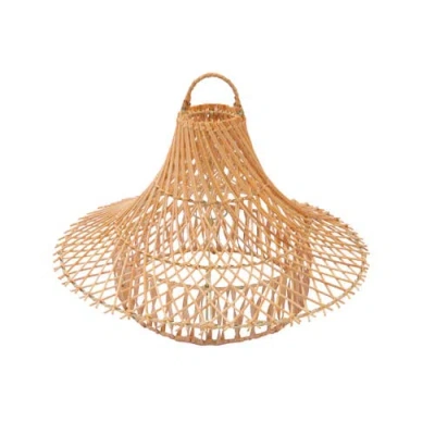The Artisan & Company Caping Rattan Pendant Ceiling Light In Natural