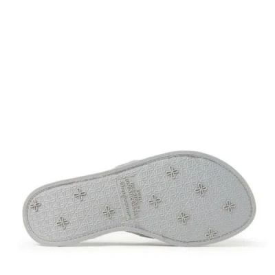 Dearfoams Beatrice Quilted Microfiber Terry Shower Slide Slipper In Gray