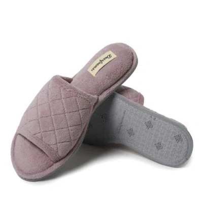 Dearfoams Beatrice Quilted Microfiber Terry Shower Slide Slipper In Pink