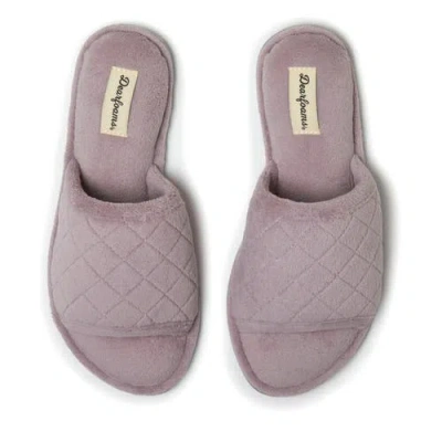 Dearfoams Beatrice Quilted Microfiber Terry Shower Slide Slipper In Pink