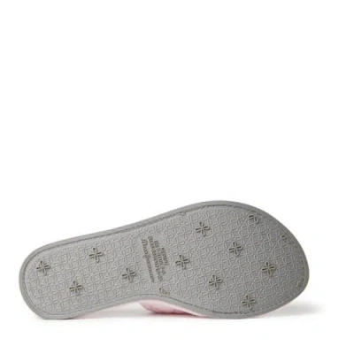 Dearfoams Womens Beatrice Quilted Microfiber Terry Slide Slipper In Fresh Pink
