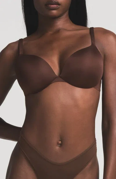 Skims Ultimate Teardrop Underwire Push-up Bra In Cocoa