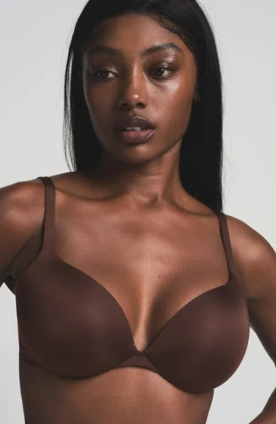 Skims Ultimate Teardrop Underwire Push-up Bra In Cocoa