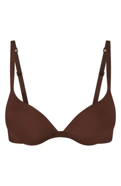 Skims Ultimate Teardrop Underwire Push-up Bra In Cocoa